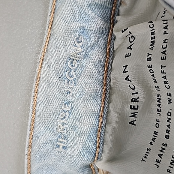 American Eagle super stretch size 10 distressed style high rise jeggings - Picture 7 of 8